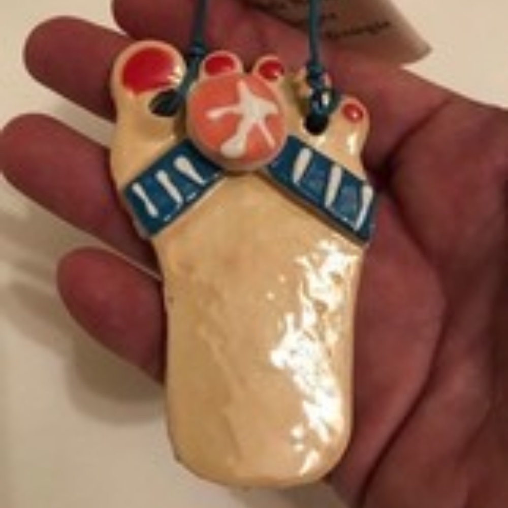 Flip Flop Ornament Handmade Pam Martin New Beach
